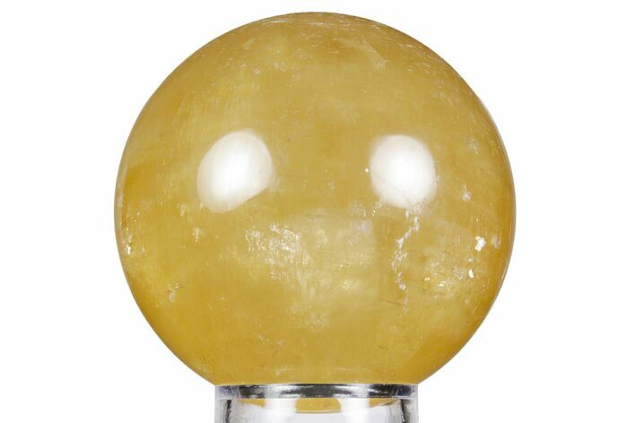 Polished Honey Calcite Sphere - China #359508